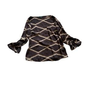 Lauren Ralph Lauren Elegant brown  and Tan Women's Top